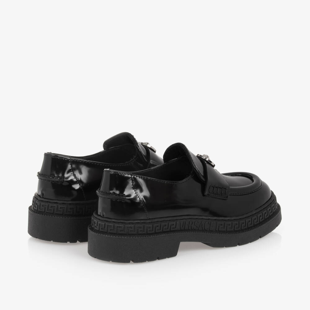 Versace-Черные лоферы Medusa из лакированной кожи для девочек | Childrensalon Outlet