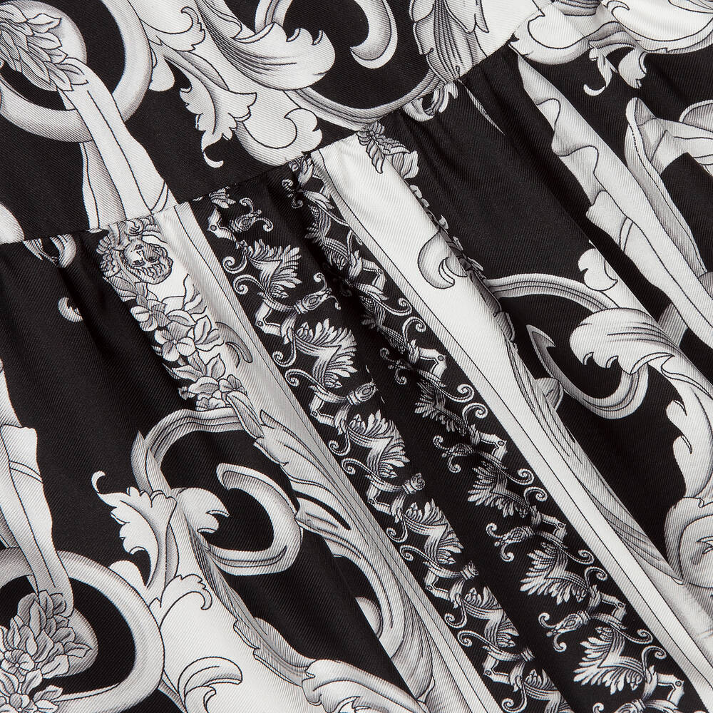 Versace-Черное шелковое платье для девочек | Childrensalon Outlet