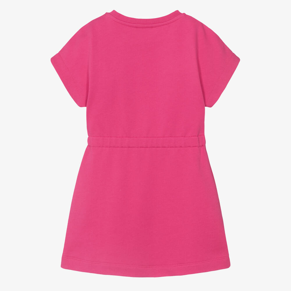 Versace-Розовое платье с логотипом из джерси | Childrensalon Outlet