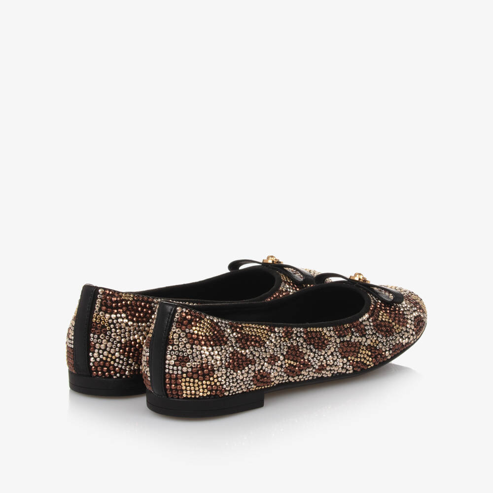 Versace-بمب بطبعة نمر لون بني وذهبي للبنات | Childrensalon Outlet