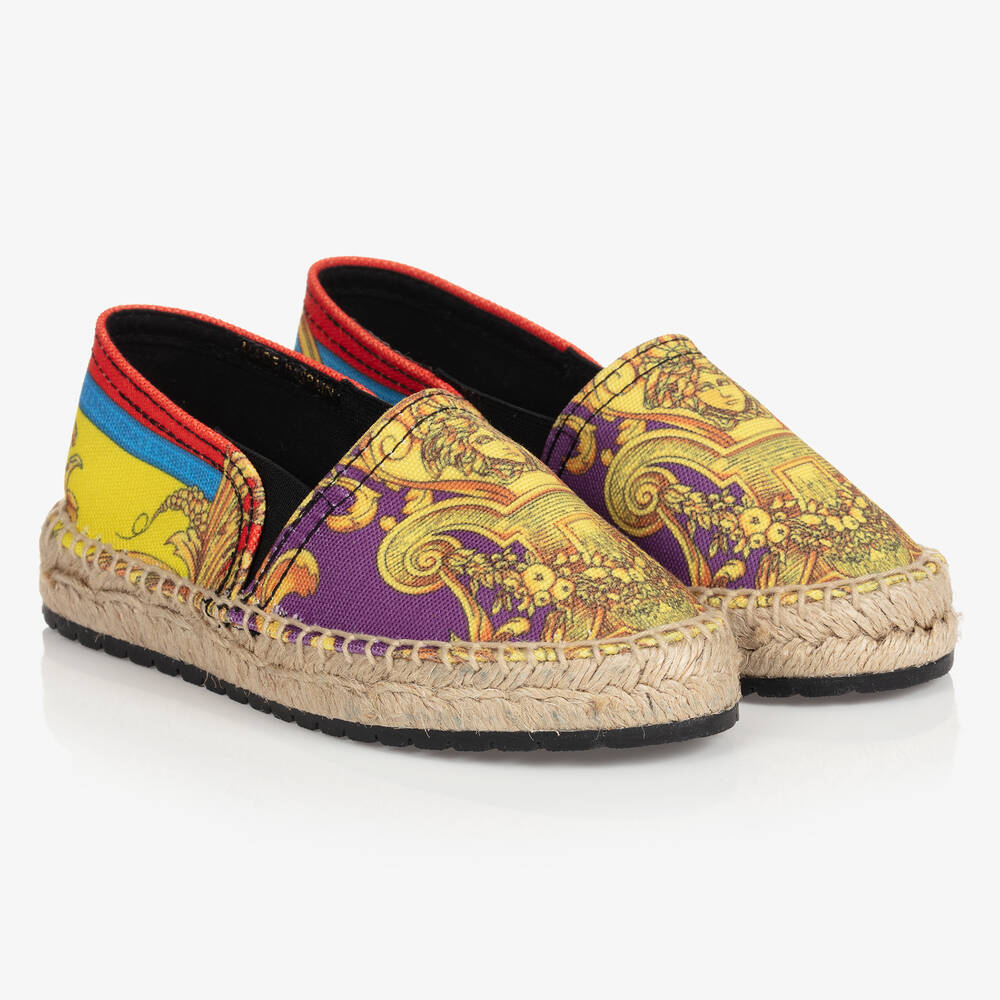 Versace - Espadrilles en toile Fille  | Childrensalon