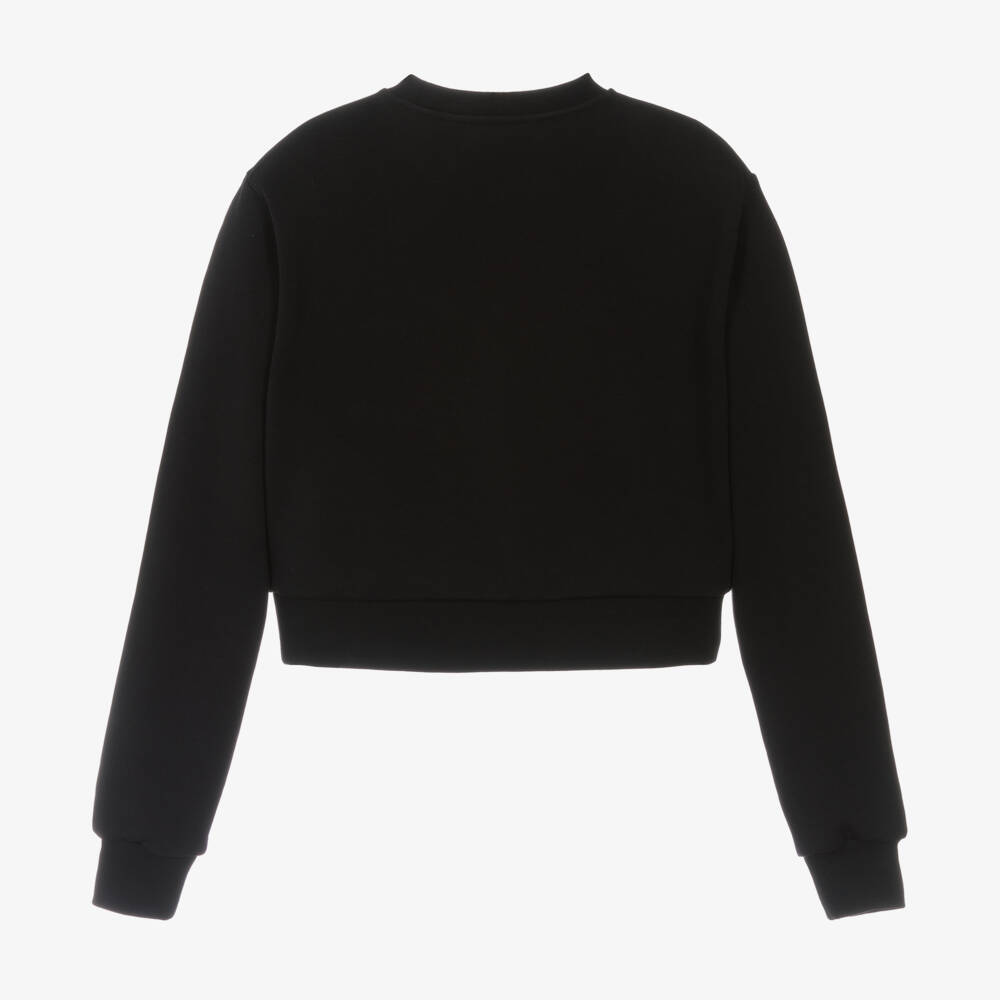 Versace-Girls Cotton Black Jumper | Childrensalon Outlet