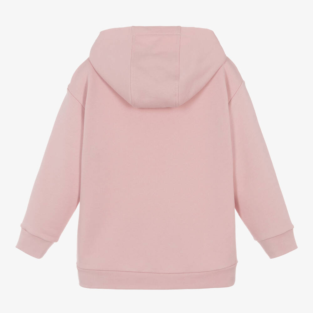 Versace-هودي بشعار ميدوسا قطن لون زهري للبنات | Childrensalon Outlet