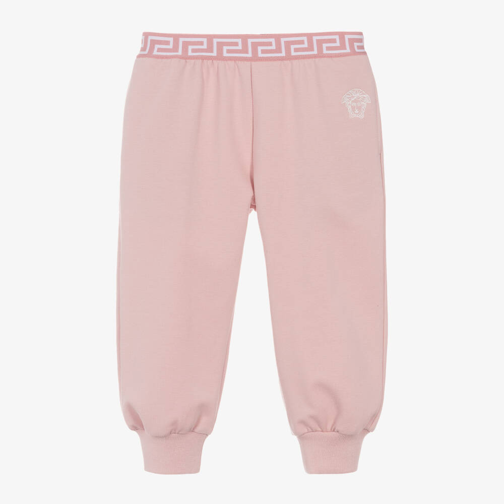 Versace-Розовые хлопковые джоггеры Medusa для девочек | Childrensalon Outlet