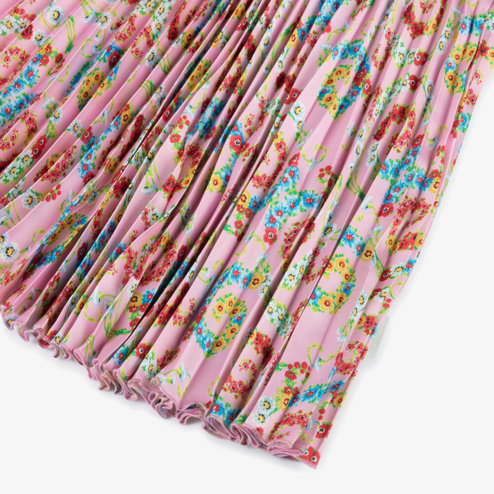 Versace-Нежная розовая атласная юбка для девочек | Childrensalon Outlet