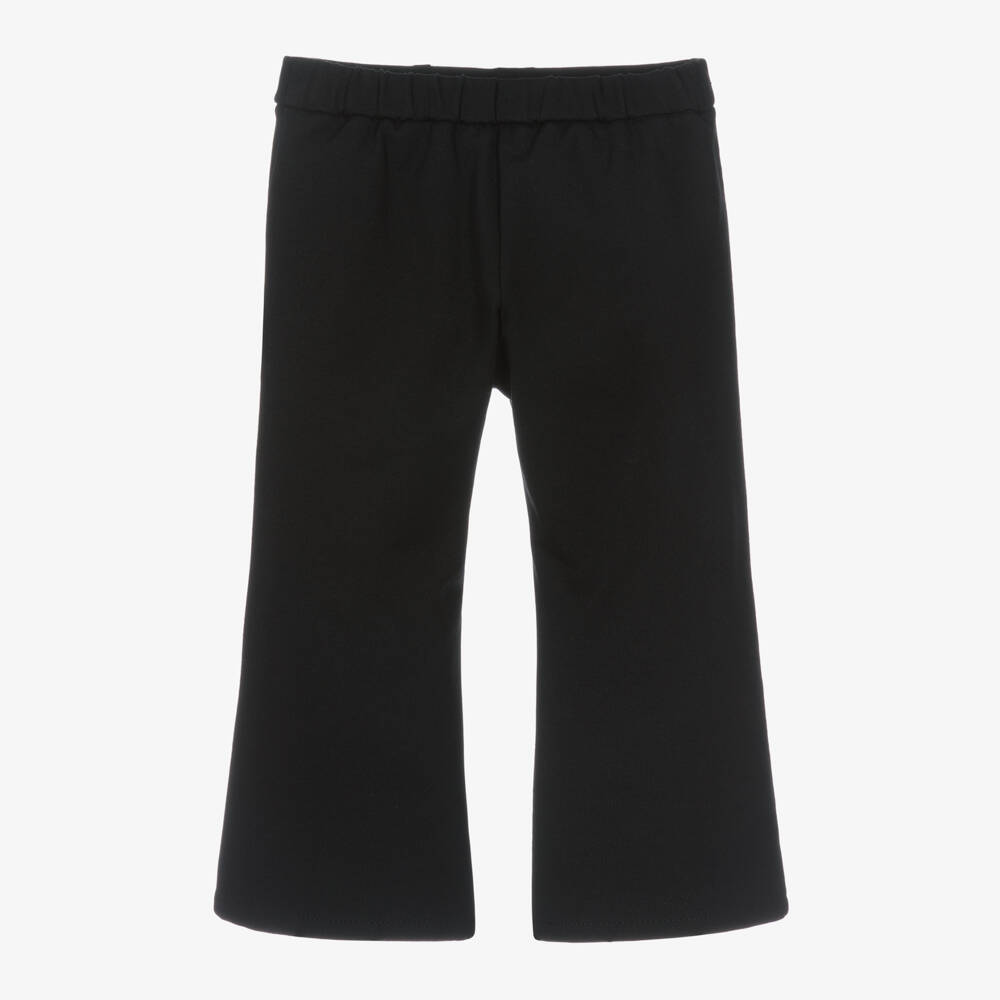 Versace-بنطلون ميلانو جيرسي لون أسود للبنات | Childrensalon Outlet