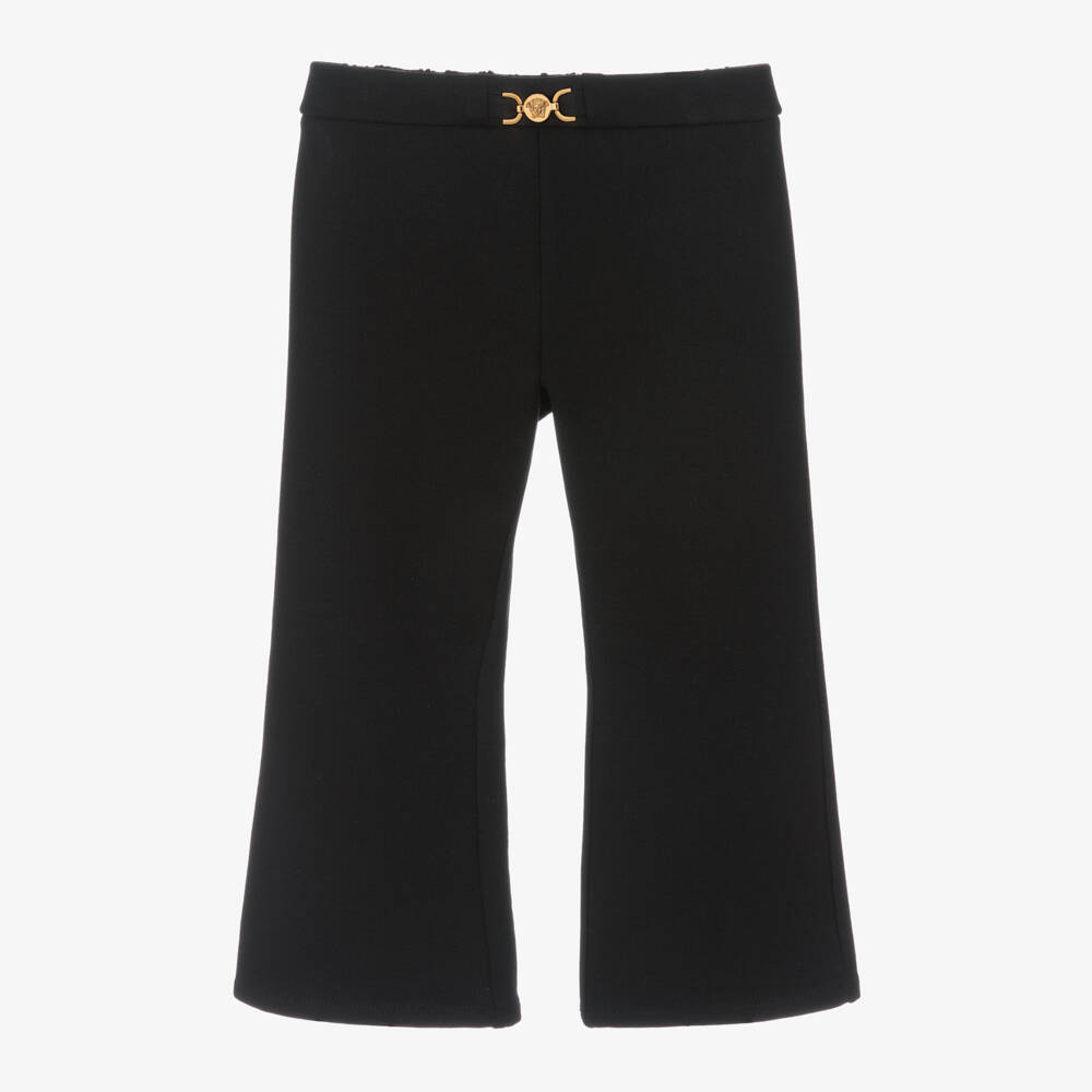 Versace-Girls Elegant Black Jersey Trousers | Childrensalon Outlet