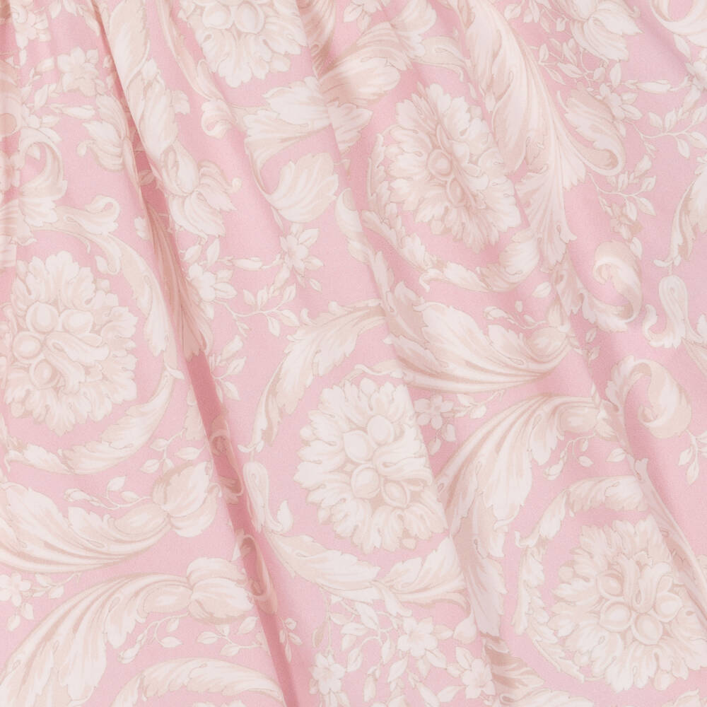 Versace-Girls Elegant Ivory & Pink Dress | Childrensalon Outlet