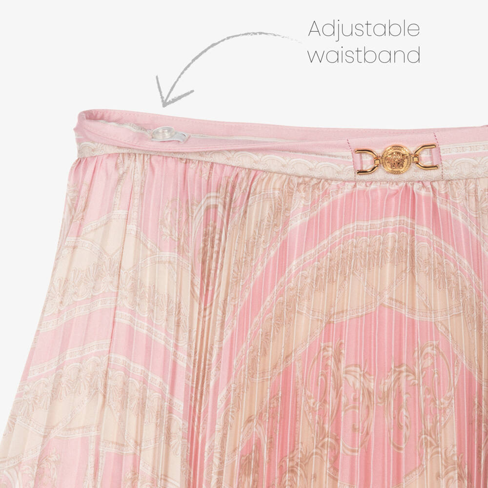 Versace-Girls Elegant Pink Baroque Skirt | Childrensalon Outlet