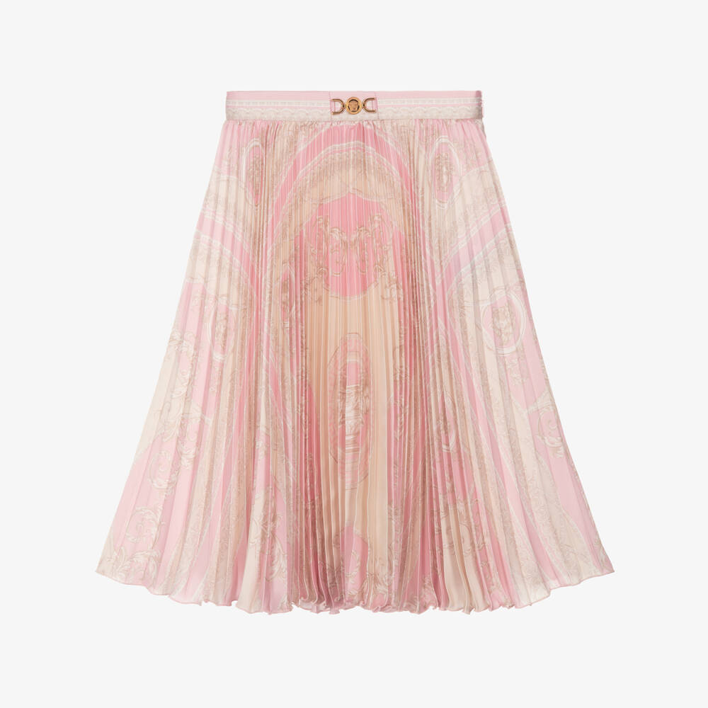 Versace-Girls Elegant Pink Baroque Skirt | Childrensalon Outlet