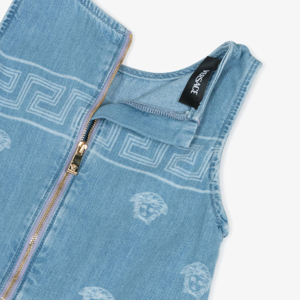 Versace-Girls Elegant Sleeveless Denim Dress | Childrensalon Outlet