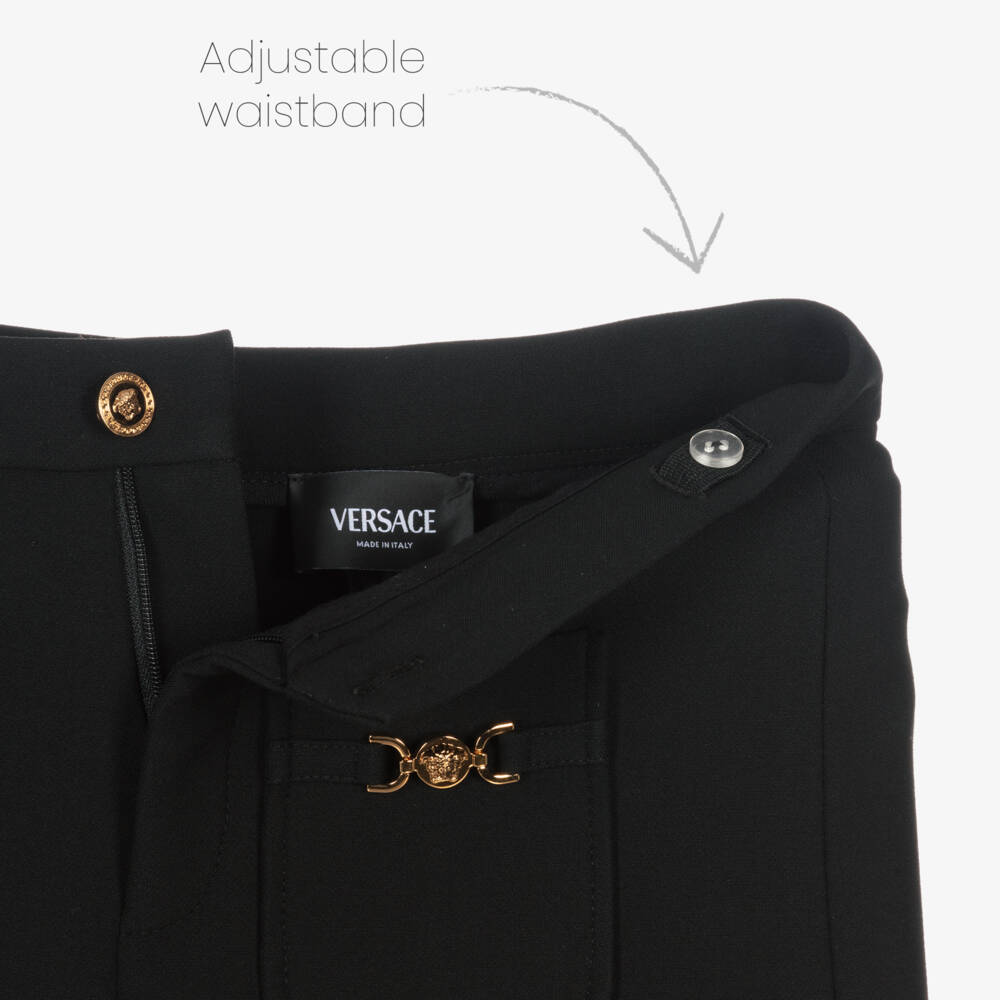 Versace-Girls Gold Accent Jersey Shorts | Childrensalon Outlet