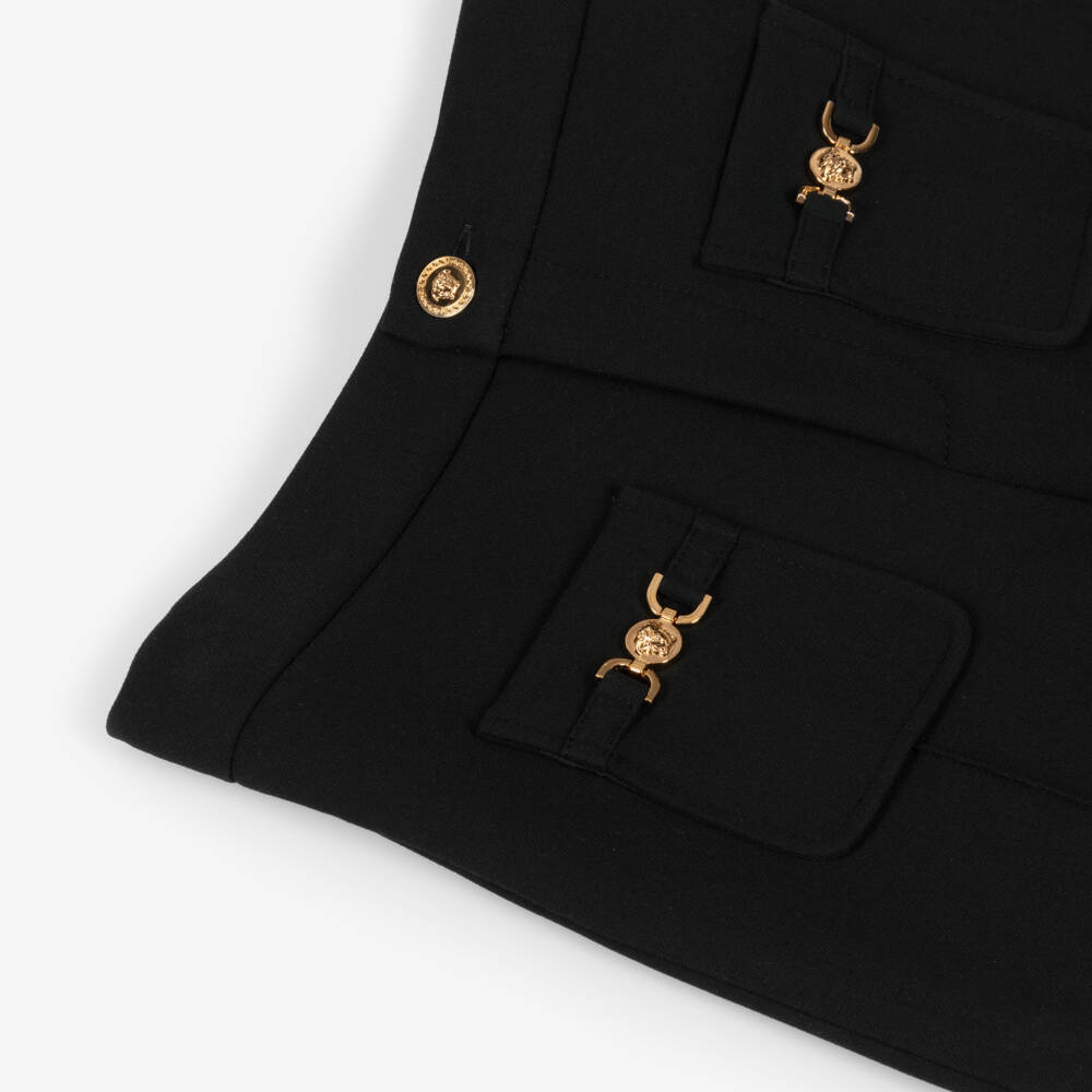 Versace-Girls Gold Accent Jersey Shorts | Childrensalon Outlet