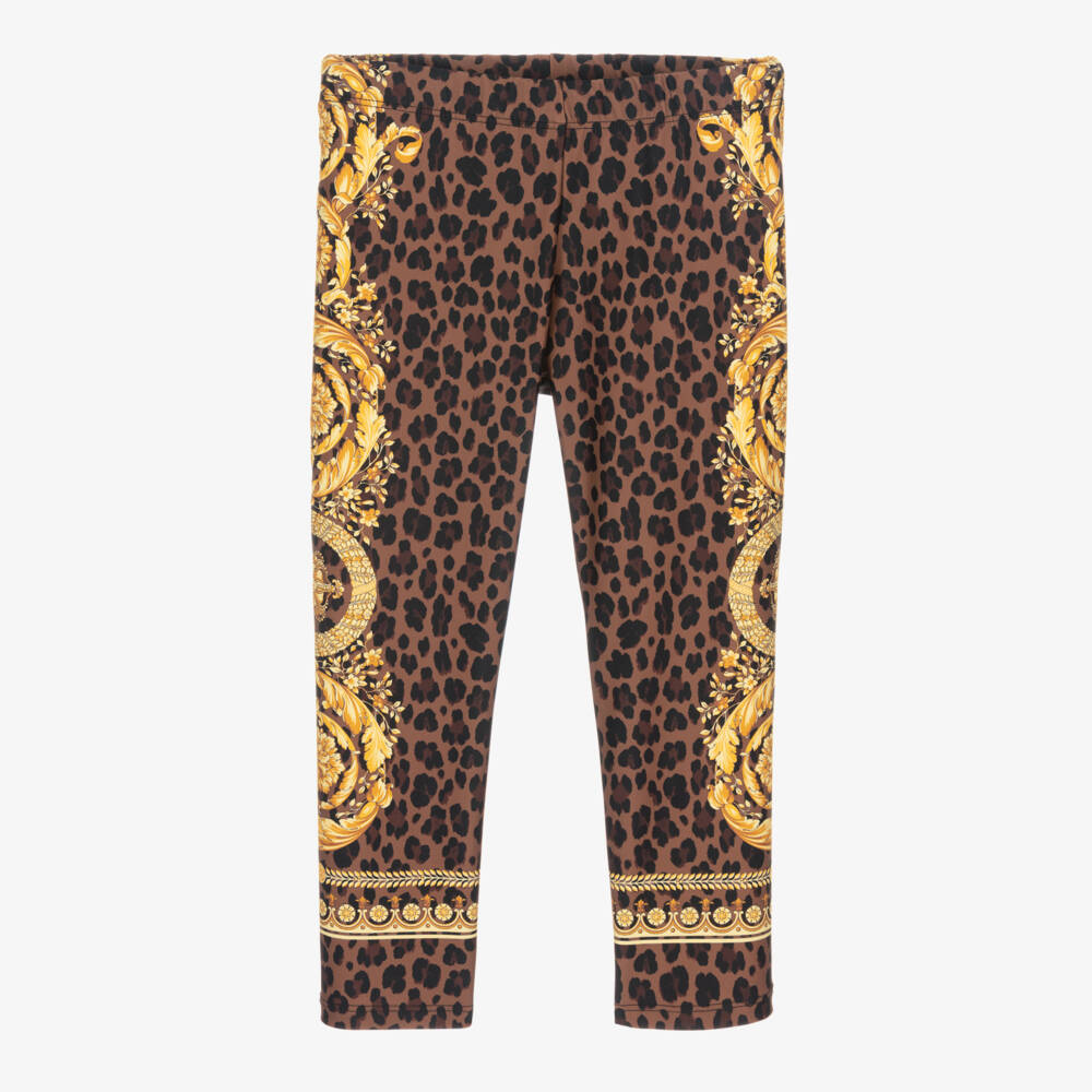 Versace-ليقنز وايلد باروكو لون بني للبنات | Childrensalon Outlet