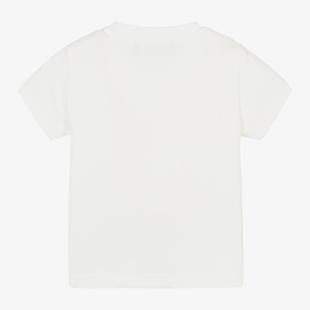 Versace-Girls Ivory Cotton Medusa T-Shirt | Childrensalon Outlet