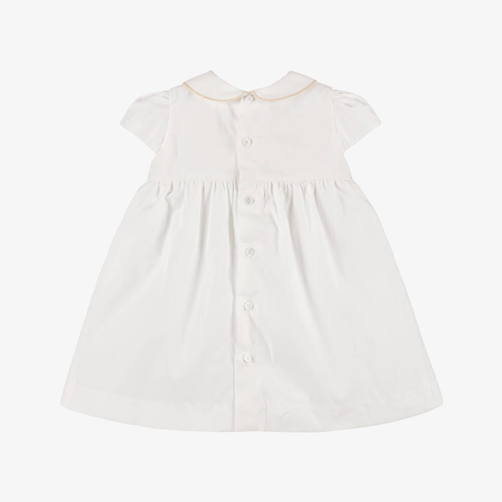 Versace-Girls Ivory Greca Pattern Dress | Childrensalon Outlet