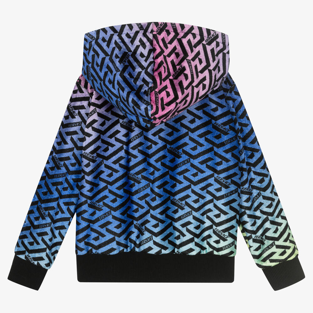 Versace-توب بسحّاب فيسكوز جيرسي بطبعة ملونة | Childrensalon Outlet