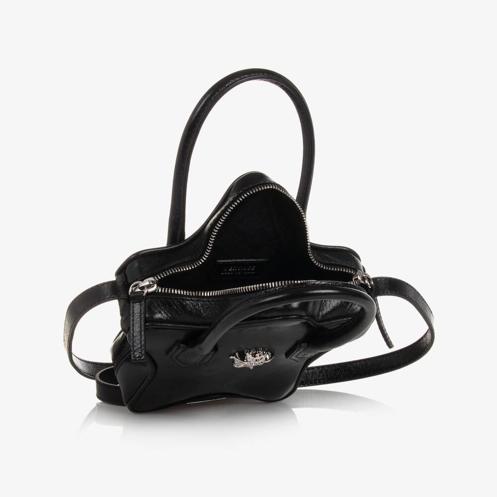 Versace-Черная кожаная сумка в форме звезды (19см) | Childrensalon Outlet