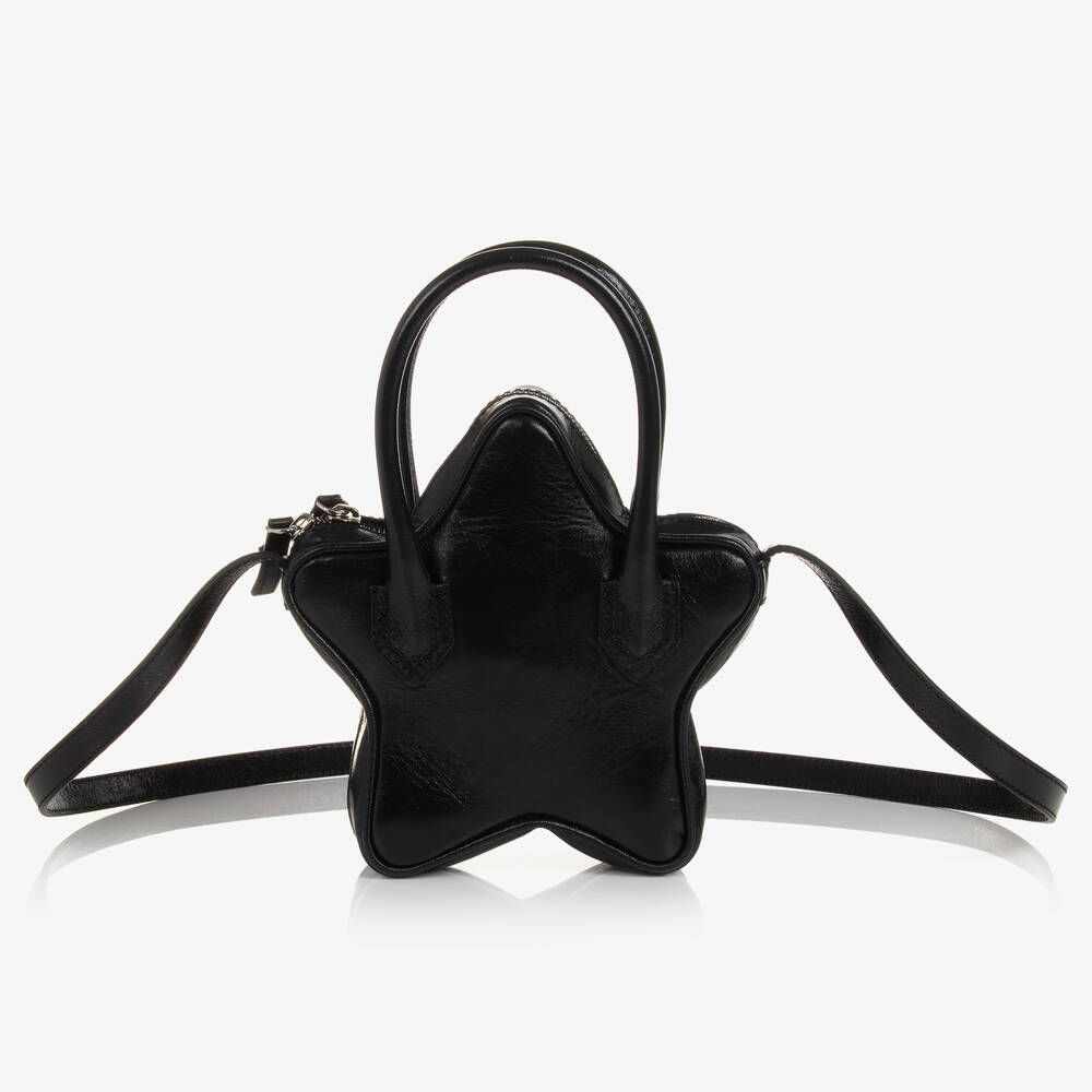 Versace-Черная кожаная сумка в форме звезды (19см) | Childrensalon Outlet