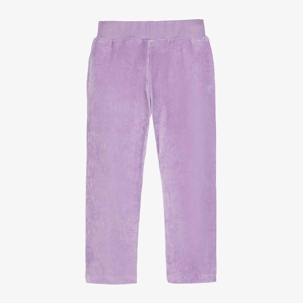 Versace-Girls Lilac Velvet Trousers | Childrensalon Outlet