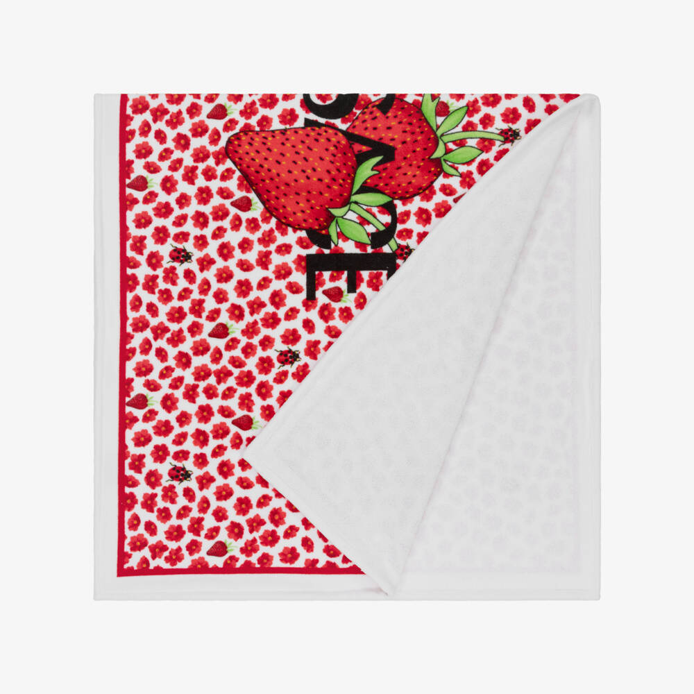 Versace-Girls Lush Berry Blossom Cotton Towel | Childrensalon Outlet