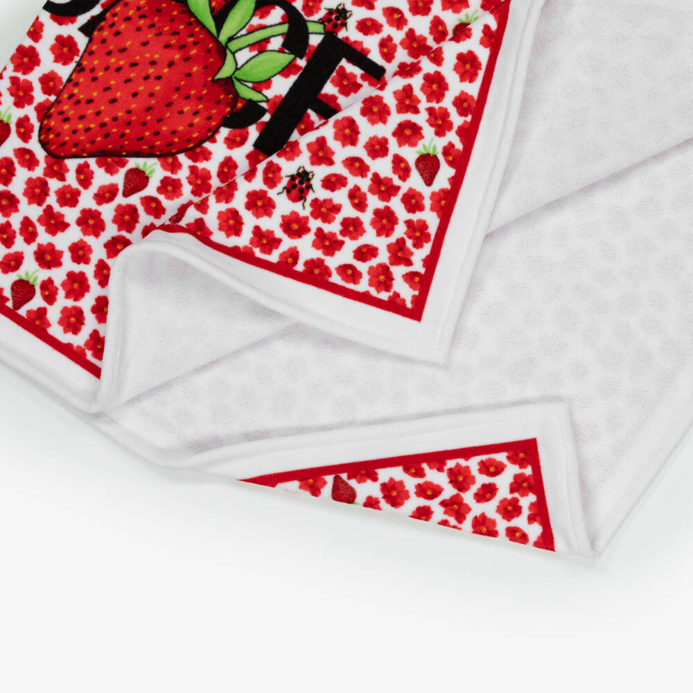 Versace-Girls Lush Berry Blossom Cotton Towel | Childrensalon Outlet