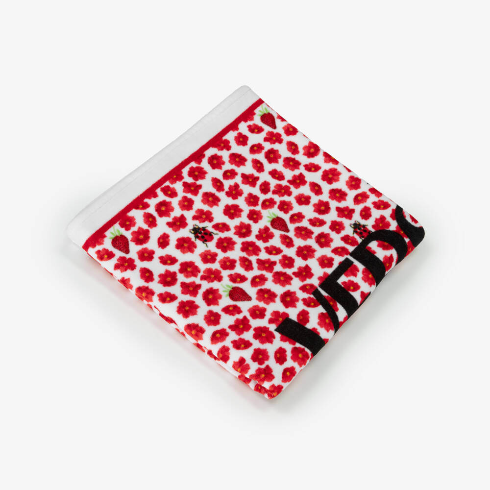 Versace-Girls Lush Berry Blossom Cotton Towel | Childrensalon Outlet