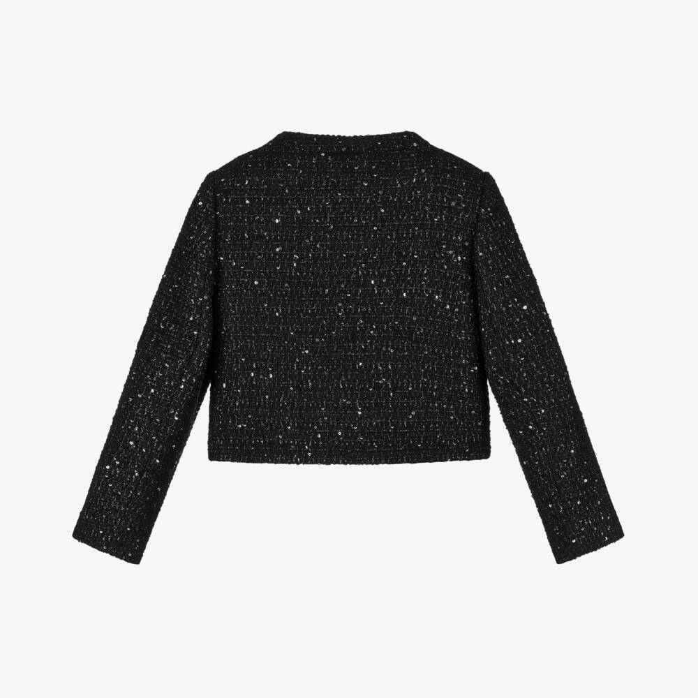 Versace-Роскошный блестящий твидовый жакет для девочек | Childrensalon Outlet