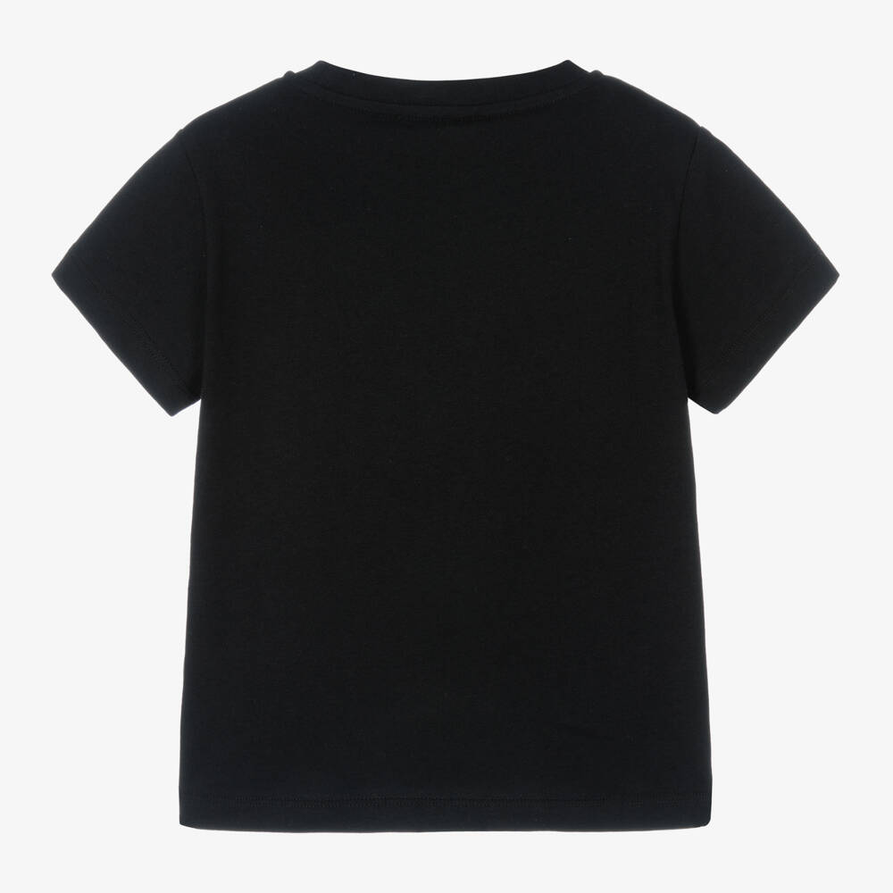 Versace-Girls Luxurious Black Crystal Tee | Childrensalon Outlet