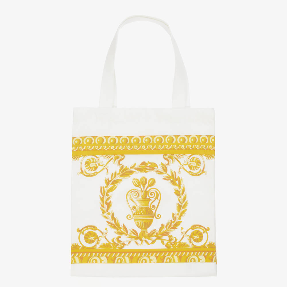 Versace-Girls' Luxurious Gold Canvas Tote | Childrensalon Outlet