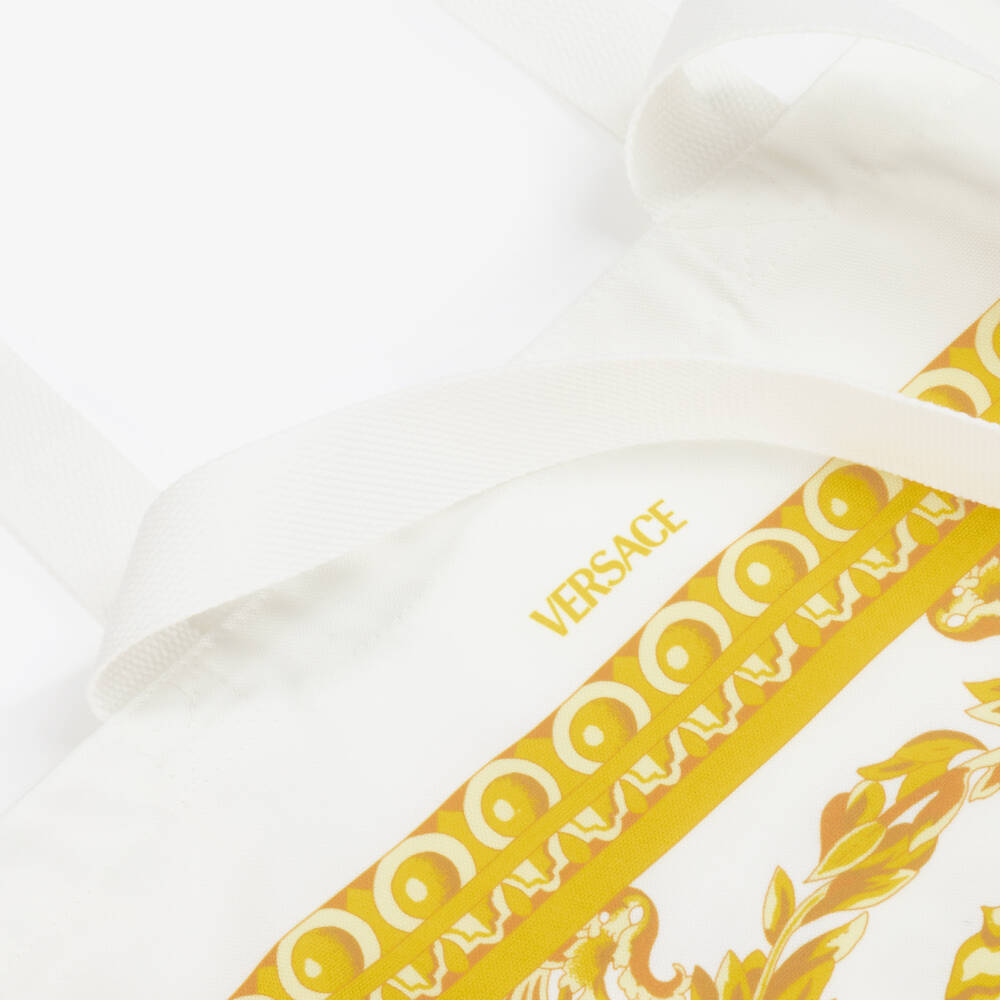 Versace-Girls' Luxurious Gold Canvas Tote | Childrensalon Outlet