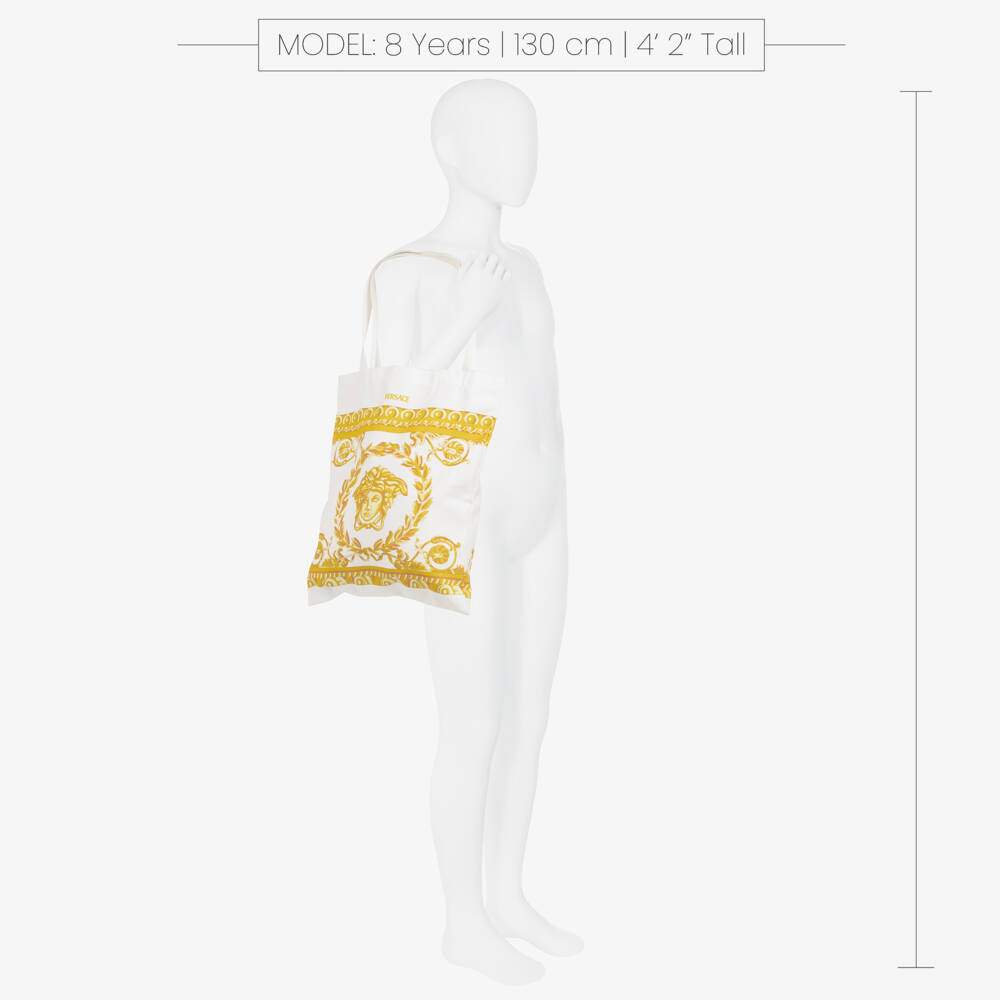 Versace-Girls' Luxurious Gold Canvas Tote | Childrensalon Outlet