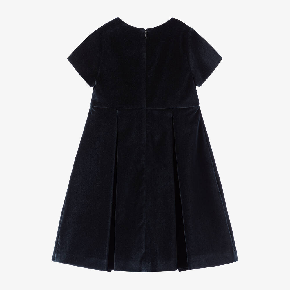 Versace-فستان مخمل لون كحلي | Childrensalon Outlet