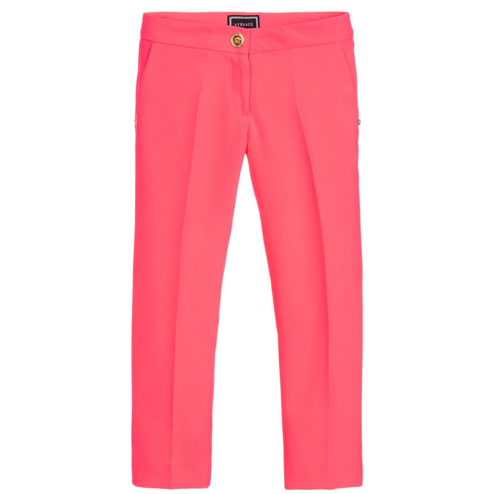 Versace - Girls Neon Pink Trousers | Childrensalon