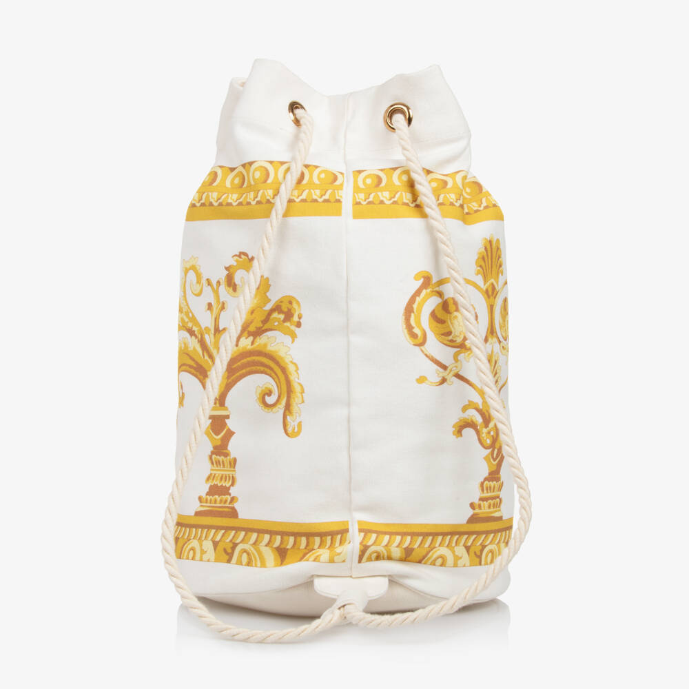 Versace-Girls Opulent White & Gold Carrier | Childrensalon Outlet
