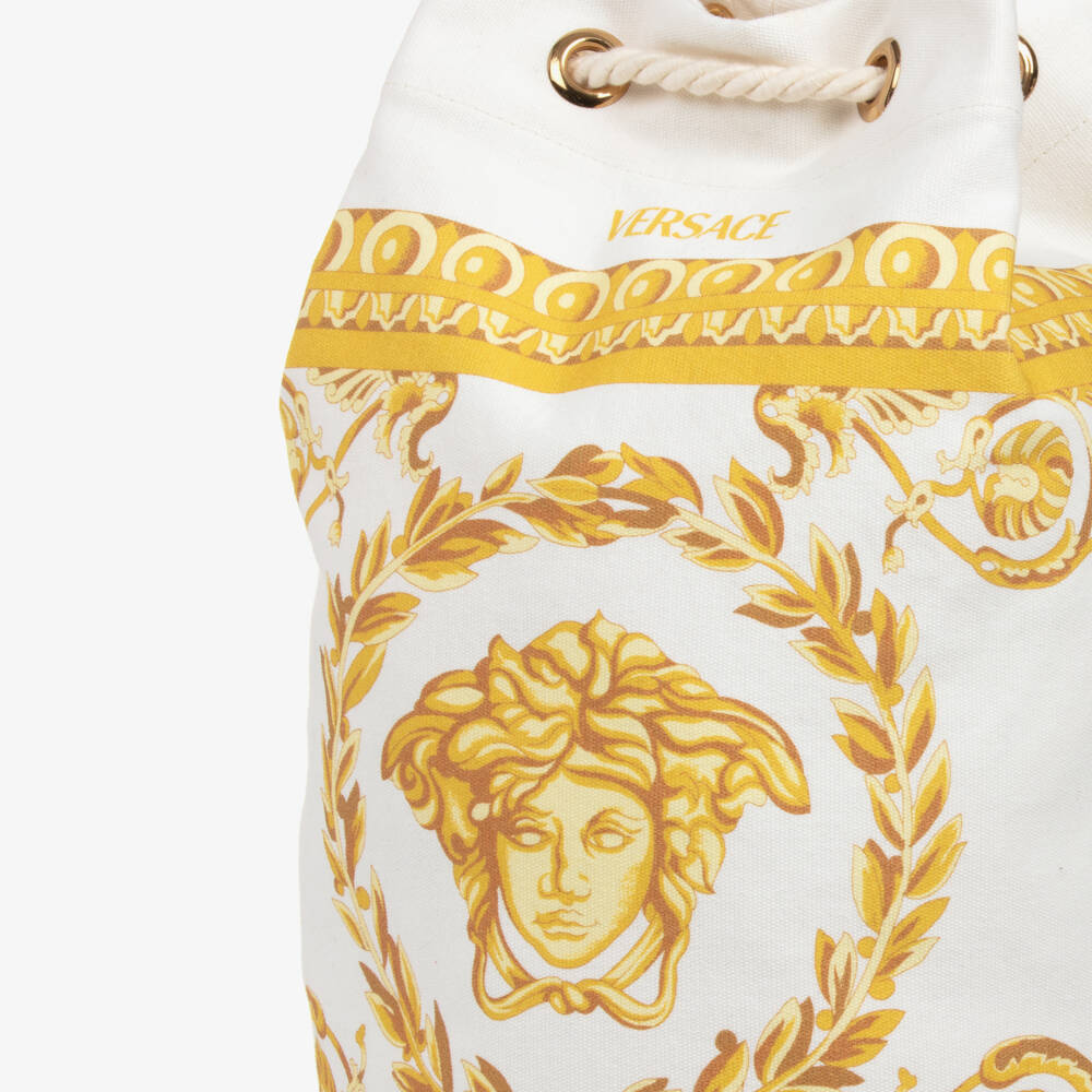 Versace-Girls Opulent White & Gold Carrier | Childrensalon Outlet