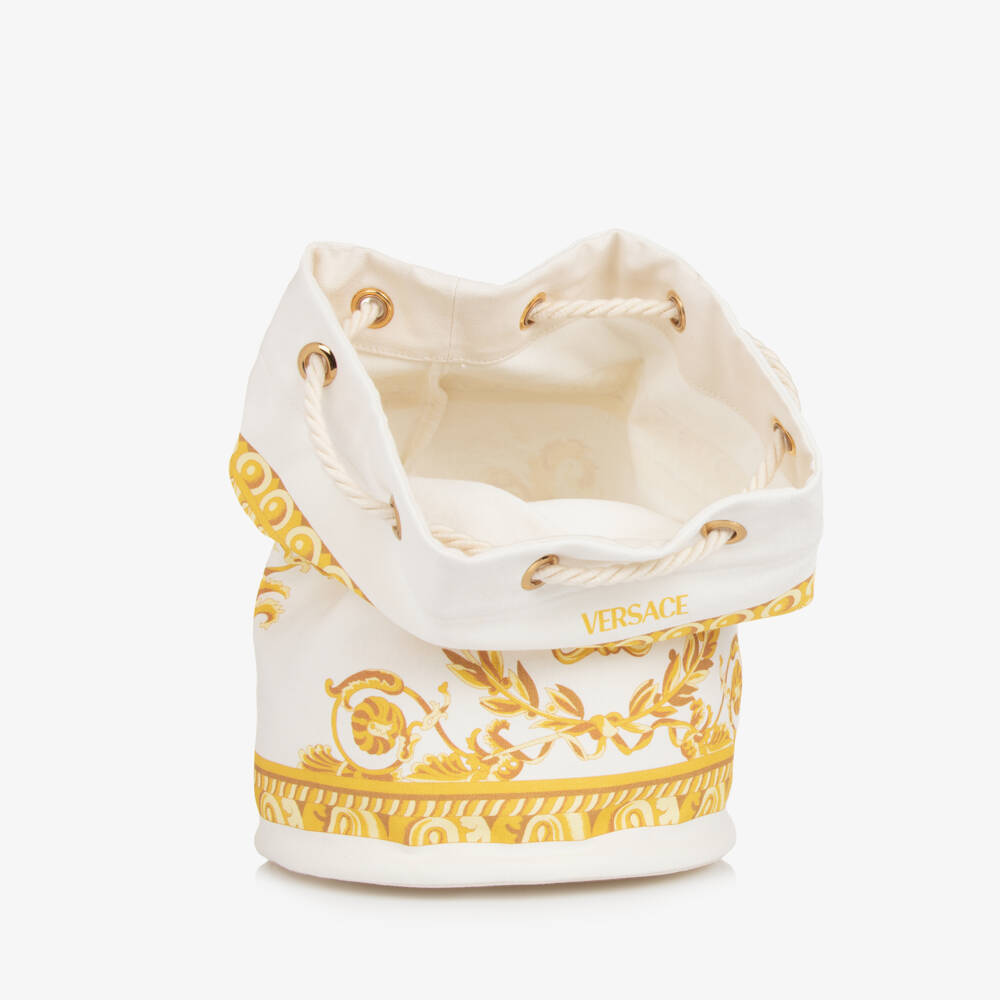 Versace-Girls Opulent White & Gold Carrier | Childrensalon Outlet