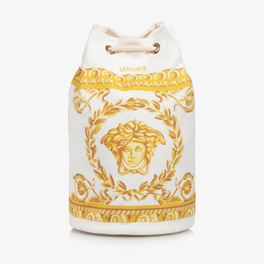 Versace-Girls Opulent White & Gold Carrier | Childrensalon Outlet