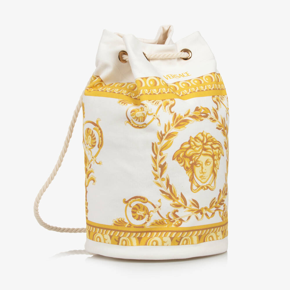 Versace-Girls Opulent White & Gold Carrier | Childrensalon Outlet
