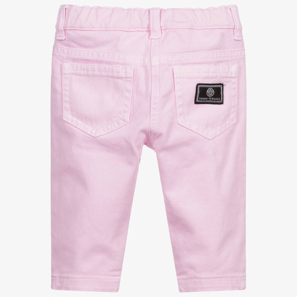 Versace Girls Pale Pink Denim Jeans