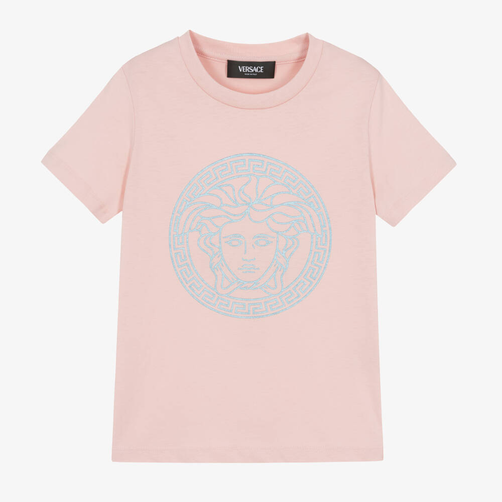 Versace-Girls Pale Pink Medusa Tee | Childrensalon Outlet