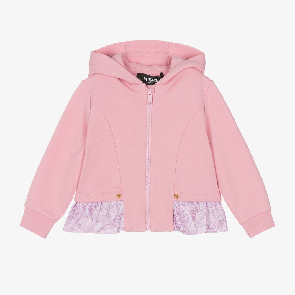 Pink versace hoodie hot sale