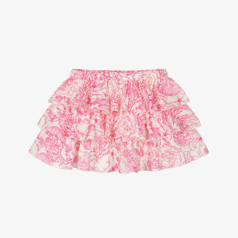 Versace-Юбка из кораллового хлопка для девочек | Childrensalon Outlet
