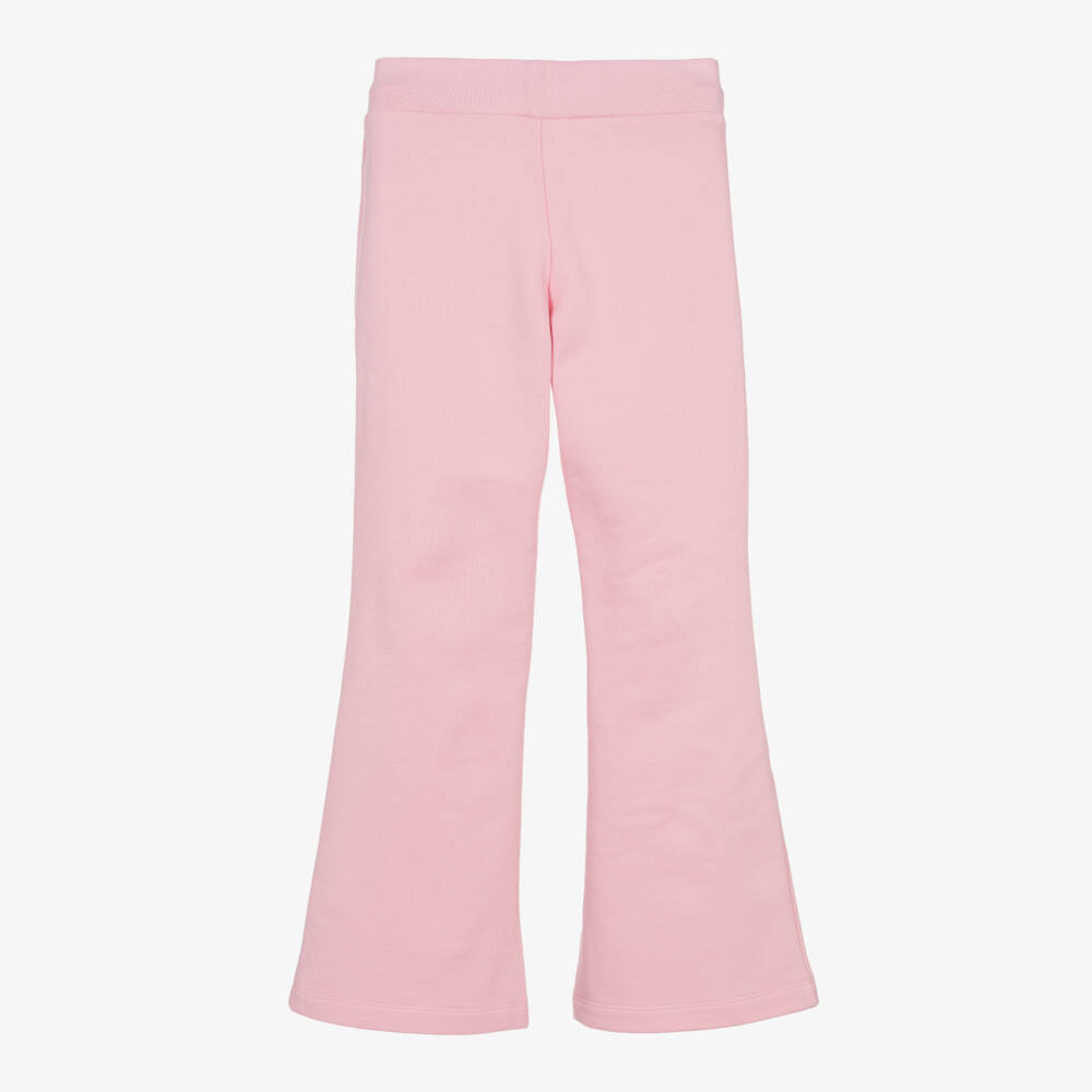 Versace-Girls Pink Flare Cotton Trousers | Childrensalon Outlet