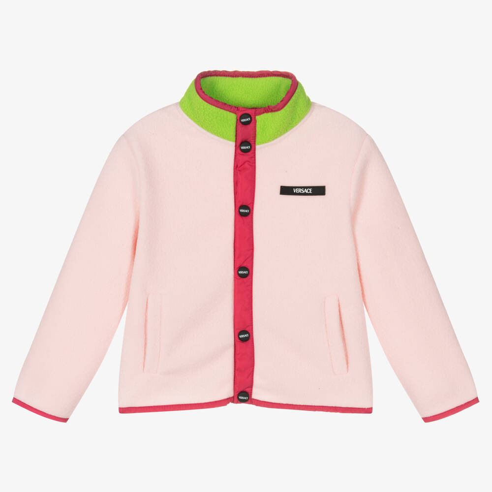 Versace - Rosa Fleecejacke für Mädchen  | Childrensalon