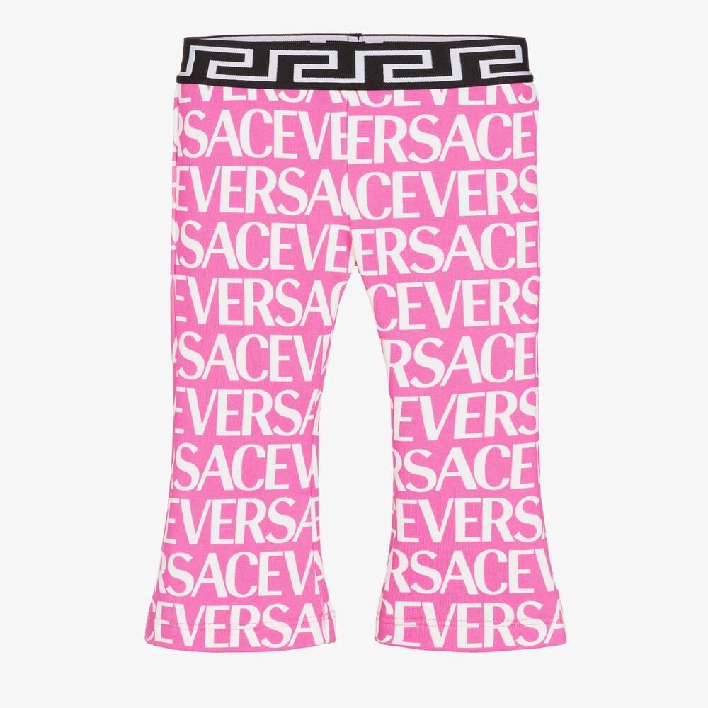 Versace - Pantalon rose imprimé fille | Childrensalon