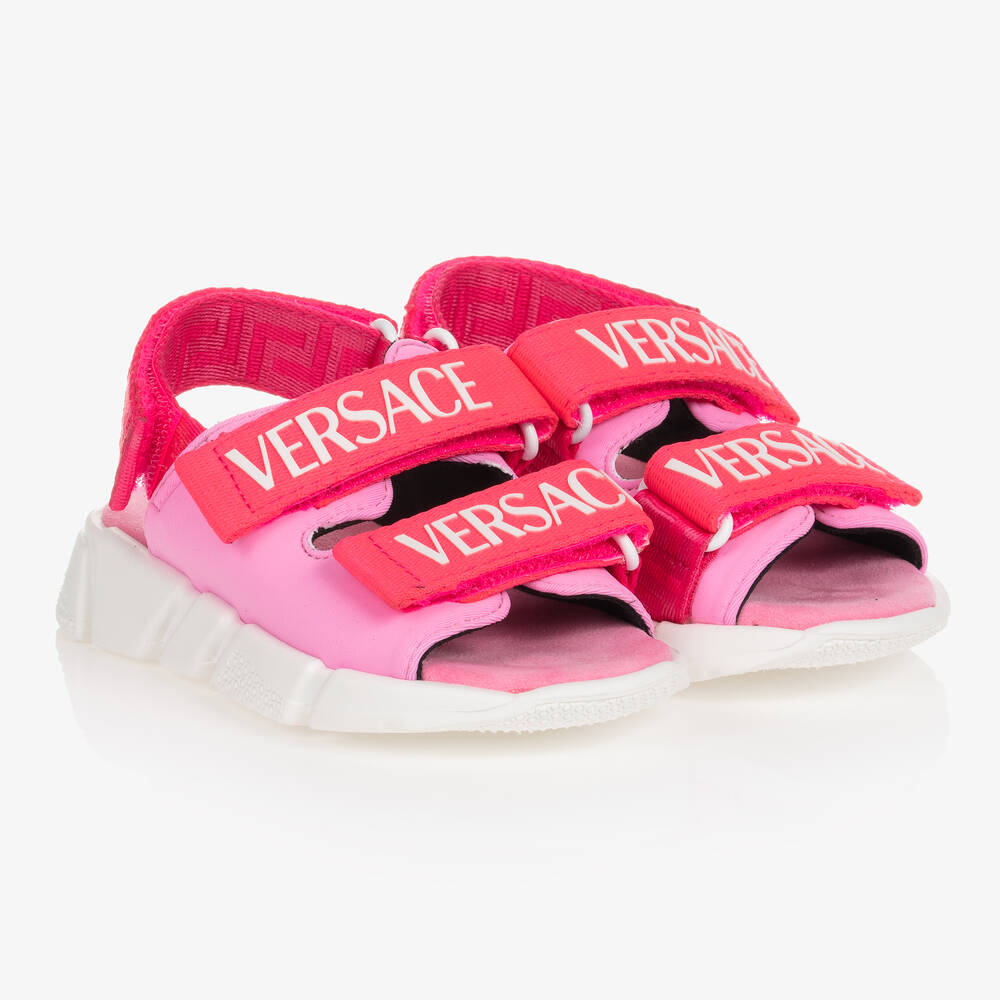 Versace - Sandales roses fille | Childrensalon