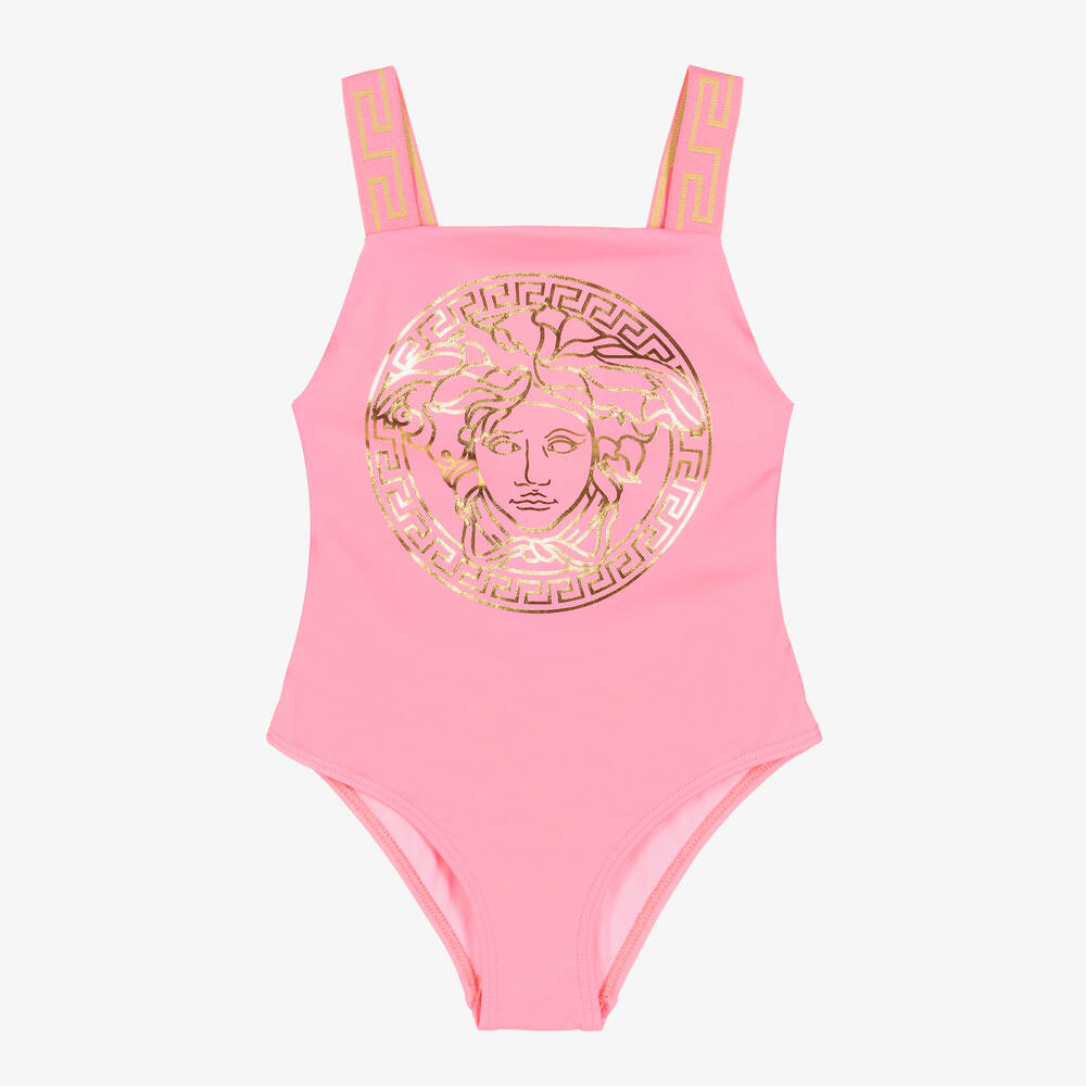 Versace - Rosa Medusa Badeanzug für Mädchen | Childrensalon