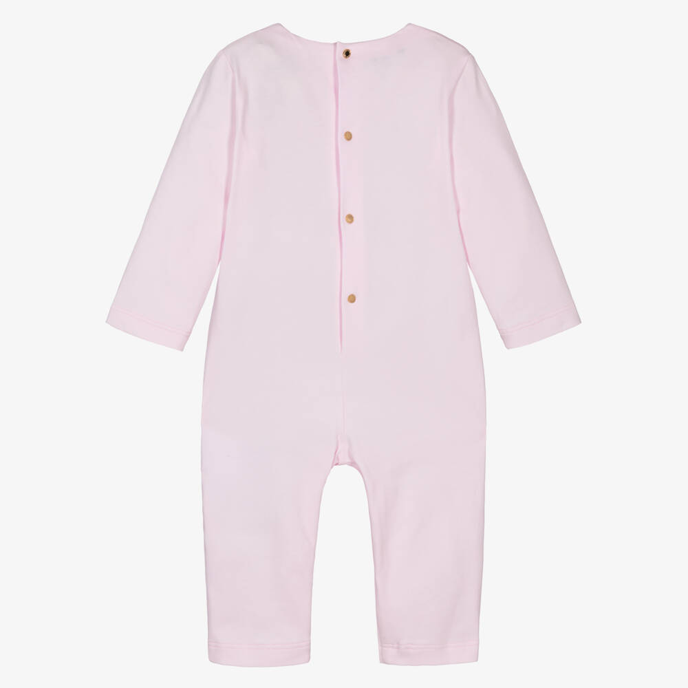 Versace-Girls Pink Necklace Print Babygrow | Childrensalon Outlet