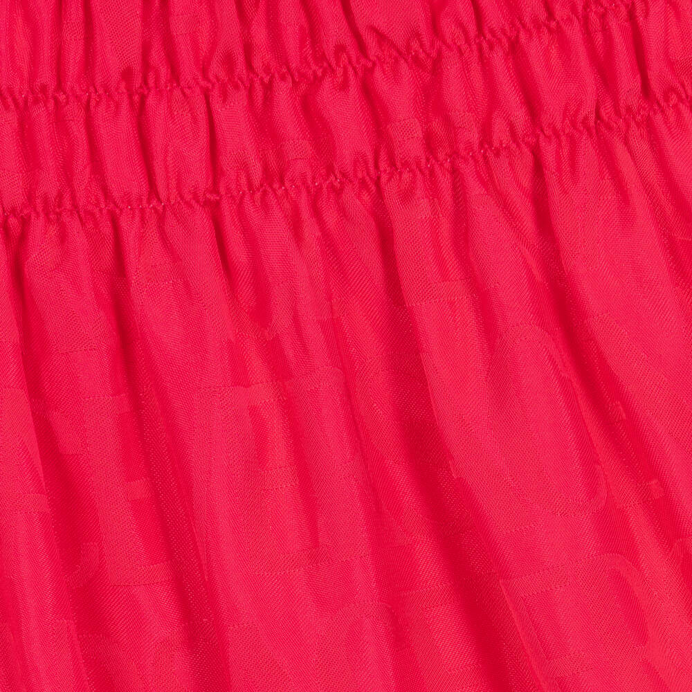 Versace-فستان أطفال بناتي ساتان جاكارد لون زهري | Childrensalon Outlet